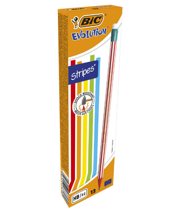 CREION GRAFIT HB CU GUMA EVOLUTION STRIPES 646 12/CUT BIC CREION GRAFIT HB CU GUMA EVOLUTION STRIPES 646 12/CUT BIC